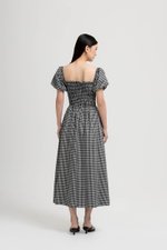 KELSEY SMOCKED PUFF SLEEVES GINGHAM DRESS