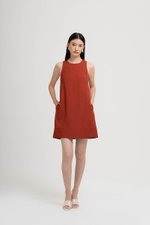THEA SHIFT LINEN MINI DRESS