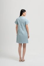AIKIRA SHIFT CHEONGSAM TWEED DRESS