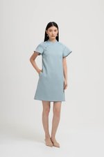 AIKIRA SHIFT CHEONGSAM TWEED DRESS