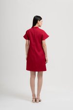 AIKIRA SHIFT CHEONGSAM TWEED DRESS