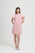 AIKIRA SHIFT CHEONGSAM TWEED DRESS