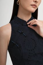 KAIRA EYELET CHEONGSAM TOP