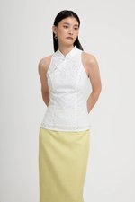 KAIRA EYELET CHEONGSAM TOP