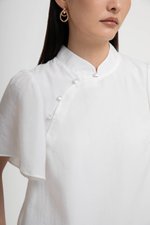 NILA FLUTTER SLEEVES CHEONGSAM TOP