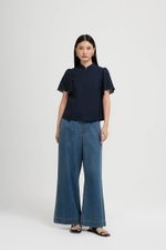 NILA FLUTTER SLEEVES CHEONGSAM TOP