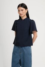 NILA FLUTTER SLEEVES CHEONGSAM TOP