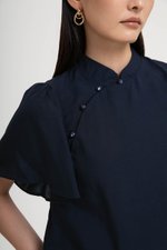 NILA FLUTTER SLEEVES CHEONGSAM TOP