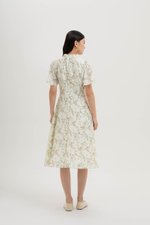 TATIANA FLORAL FLUTTER SLEEVES CHEONGSAM