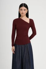 CARLIE ASYMMETRIC LONG SLEEVE TOP