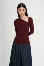 CARLIE ASYMMETRIC LONG SLEEVE TOP