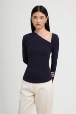 CARLIE ASYMMETRIC LONG SLEEVE TOP