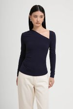 CARLIE ASYMMETRIC LONG SLEEVE TOP