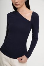 CARLIE ASYMMETRIC LONG SLEEVE TOP