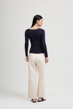 CARLIE ASYMMETRIC LONG SLEEVE TOP