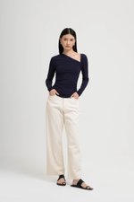CARLIE ASYMMETRIC LONG SLEEVE TOP