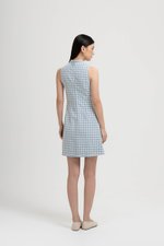 CAMIRA DETACHABLE COLLAR GINGHAM CHEONGSAM DRESS