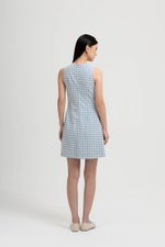 CAMIRA DETACHABLE COLLAR GINGHAM CHEONGSAM DRESS