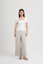 TILDA BUTTON DOWN RIBBED TEE