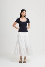 TILDA BUTTON DOWN RIBBED TEE