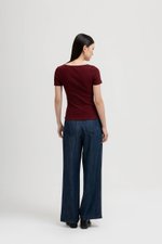 TILDA BUTTON DOWN RIBBED TEE