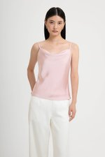 LIVIA COWL SATIN CAMI TOP