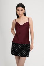 LIVIA COWL SATIN CAMI TOP