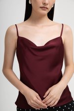 LIVIA COWL SATIN CAMI TOP