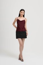 LIVIA COWL SATIN CAMI TOP