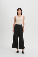DELANEY PLEATED WIDE LEG PANTS
