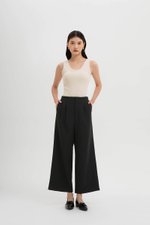 DELANEY PLEATED WIDE LEG PANTS