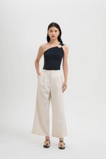 DELANEY PLEATED WIDE LEG PANTS