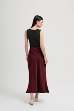 ELOISE SATIN BIAS SKIRT