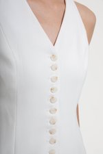 TRACEY RACER NECK BUTTON DOWN VEST TOP