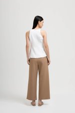 TRACEY RACER NECK BUTTON DOWN VEST TOP