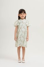 KIRA KIDS FLUTTER SLEEVE CHEONGSAM DRESS