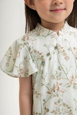 KIRA KIDS FLUTTER SLEEVE CHEONGSAM DRESS