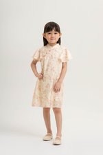 KIRA KIDS FLUTTER SLEEVE CHEONGSAM DRESS