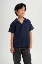 KENNY KIDS BUTTONDOWN MUSLIN SHIRT