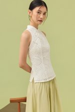 KAIRA EYELET CHEONGSAM TOP