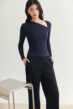 CARLIE ASYMMETRIC LONG SLEEVE TOP