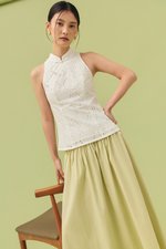 KAIRA EYELET CHEONGSAM TOP
