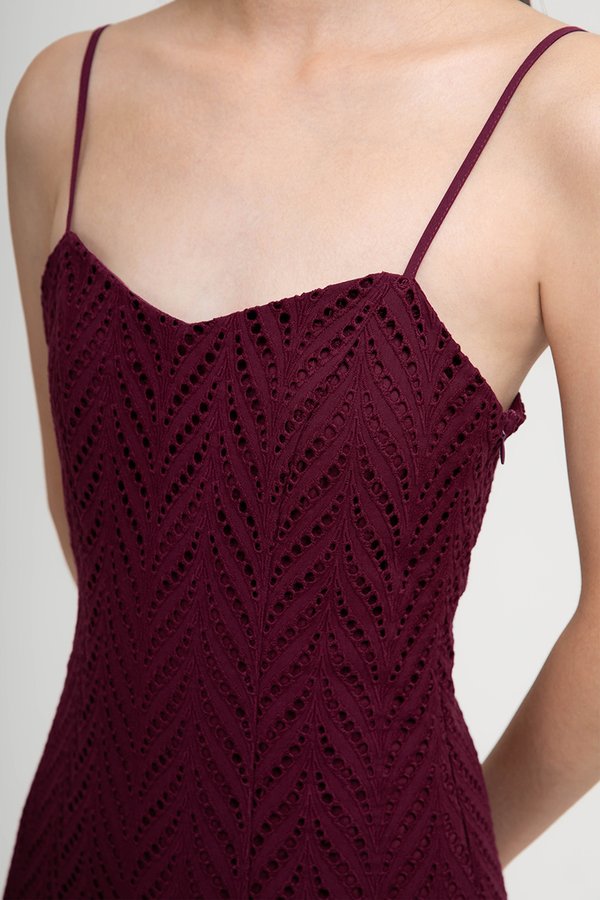 HAISLEY EYELET CAMI MIDI DRESS