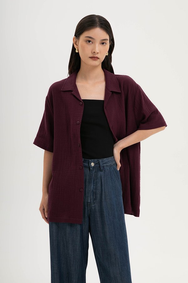KENNY UNISEX BUTTONDOWN MUSLIN SHIRT