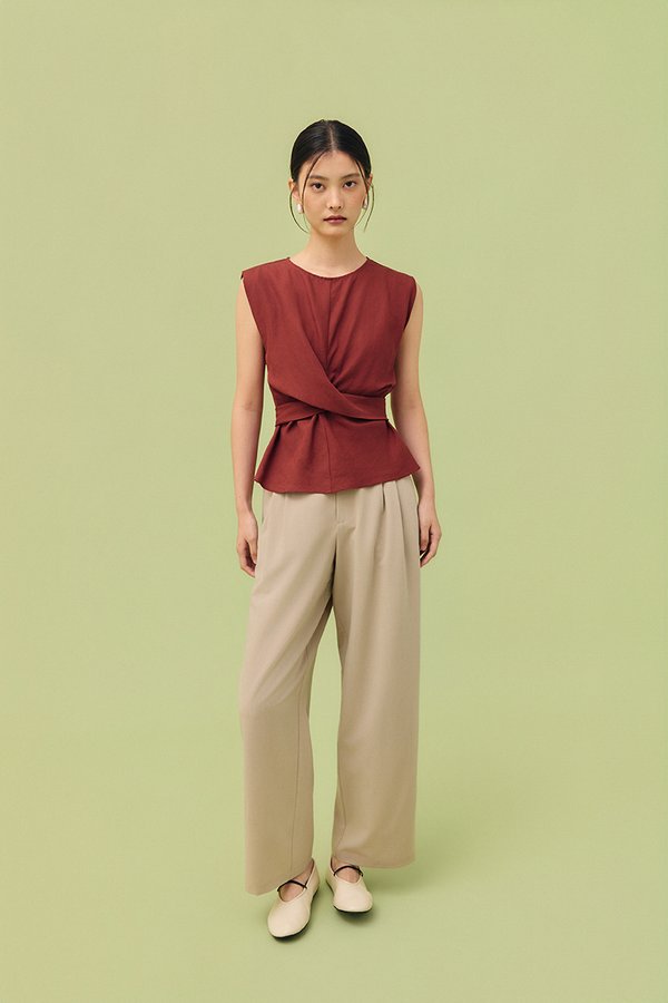 HARVEY PLEATED TAILORED PANTS