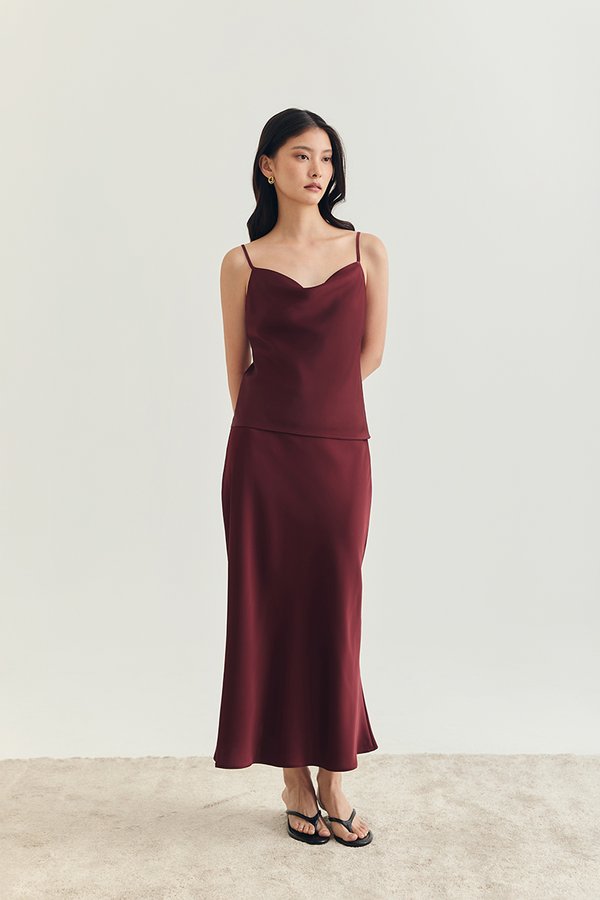 ELOISE SATIN BIAS SKIRT