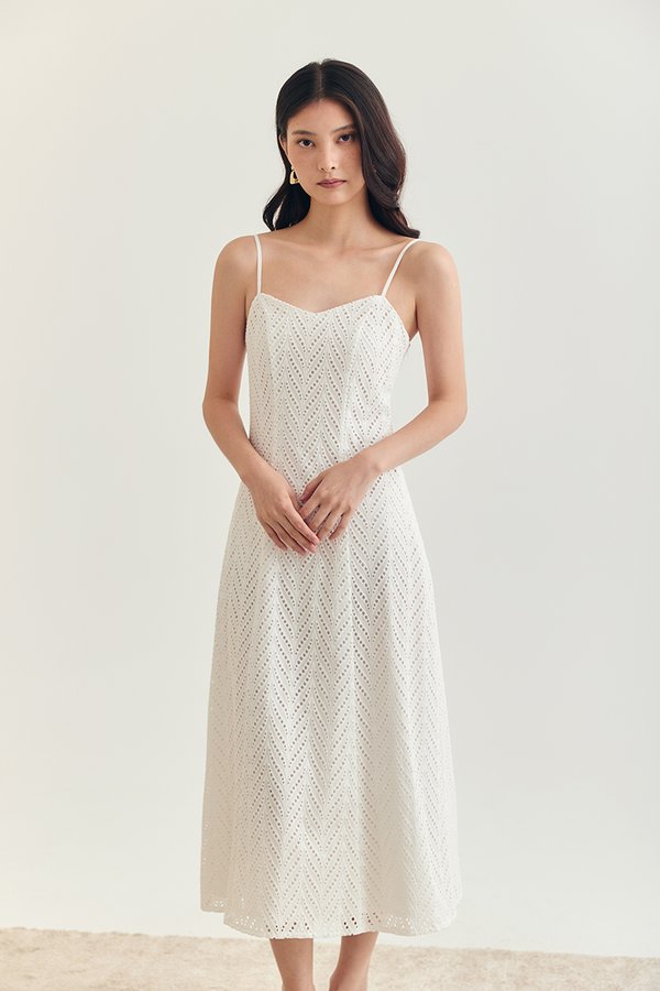 HAISLEY EYELET CAMI MIDI DRESS