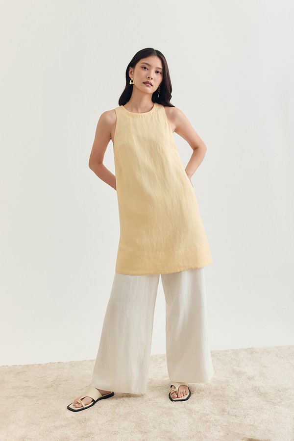 THEA SHIFT LINEN MINI DRESS