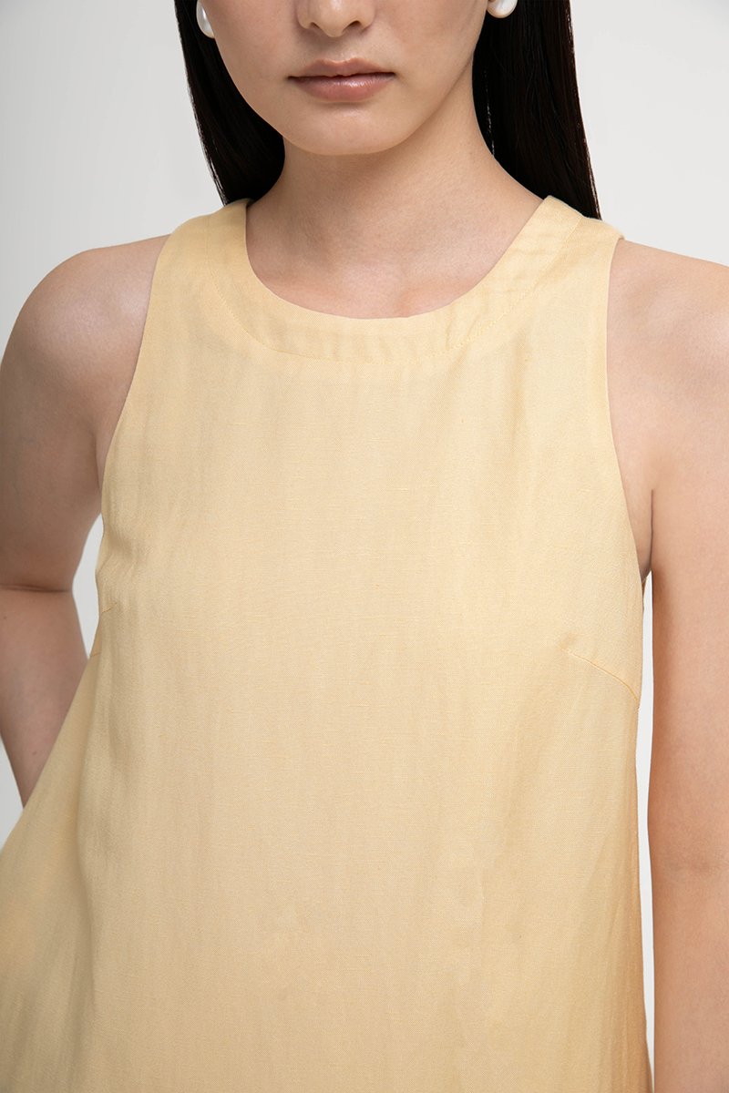 THEA SHIFT LINEN MINI DRESS