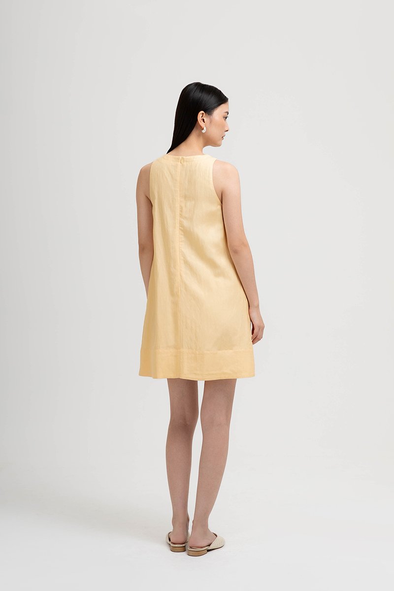 THEA SHIFT LINEN MINI DRESS